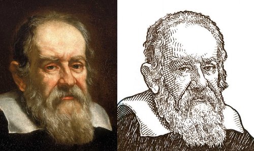 Galileo por Justus Sustermans (1636) y por Claude Andréotto (2009)