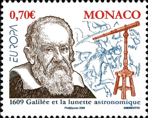 Mónaco, serie Europa 2009. Año Internacional de la Astronomía. Galileo Galilei