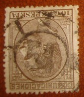 1878. Alfonso XII (10 cm.) Matasellos de Manzanares.