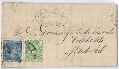 Carta entera Valladolid (18/01/1876)