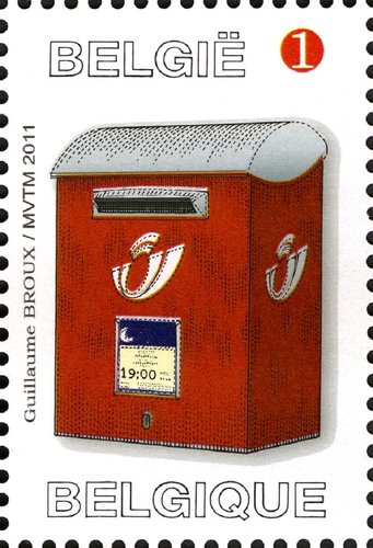Buzón belga de Bpost del siglo XXI