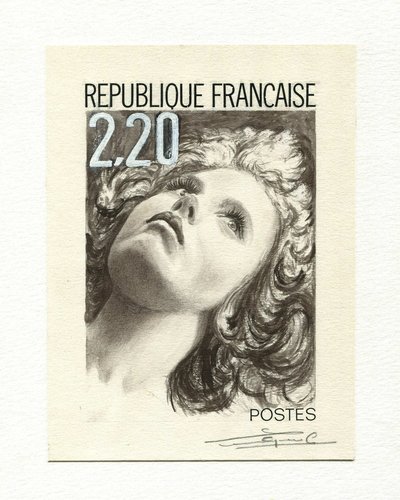 Diseño de Lacaque para su Marianne, que finalmente fue descartado. Año 1989