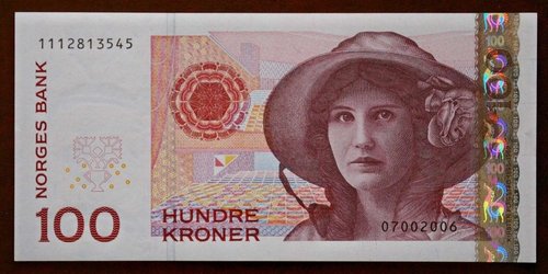 Billete de 1995-97 de Noruega. Kirsten Flagstad