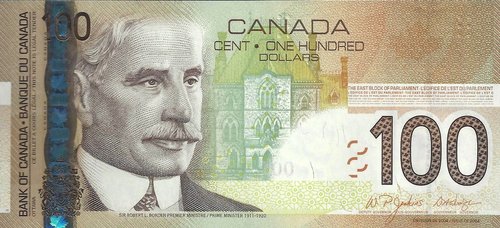 Billete de 100 $, Robert L. Borden, &quot;Journey Series&quot; (2001-2006). Retrato grabado por Czeslaw Slania