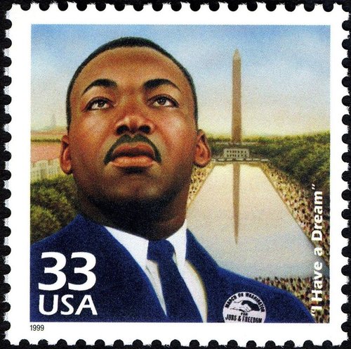 Estados Unidos 1999, Martin Luther King. Celebrando la centuria, década de 1960-1969. Diseño de Carl Herrman