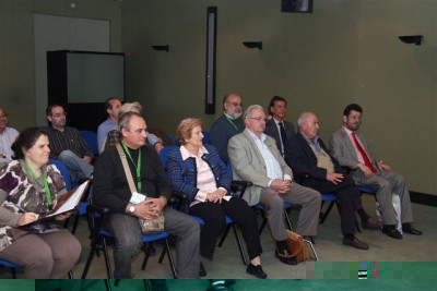 Parte de los asistetnes a la conferencia de José Manuel Grandela titulada &quot;Aerofilatelia versus Astrofilatelia&quot;.