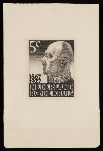 Uno de los varios diseños de Engelina para el sello del príncipe Hendrik. Lápiz y carboncillo