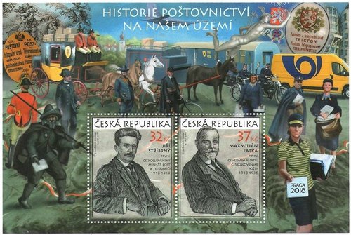 Historia postal, República Checa, 2017. Impresión en offset y calcografía
