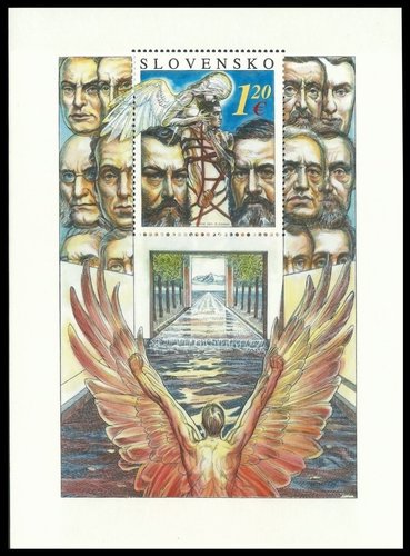 Eslovaquia, 2011, 150 Aniversario del Memorando de la Nación Esovaca. Diseño de Igor Piačka y grabado de Rudolf Cigánik. Calcografía y offset