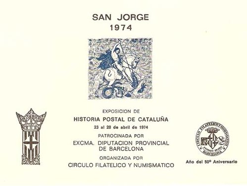Hoja Recuerdo - Exposicion Historia Postal Cataluna - San Jorge.jpg
