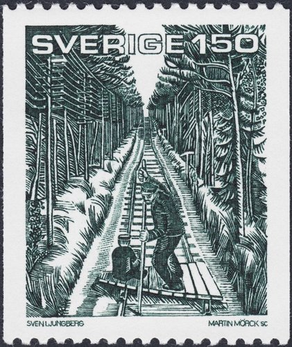 Suecia, 1981. Sello dedicado al escritor Pär Fabien Lagerkvist y su obra &quot;Gäst hos verkligheten&quot;