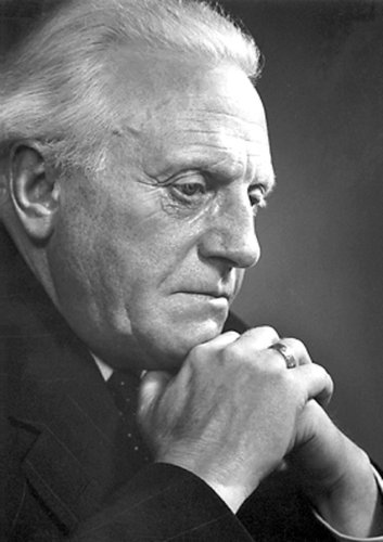 Fotografía del Premio Nobel Pär Lagerkvist utilizada por Ingalill Axelsson para el diseño del sello de 1990, grabado después por Mörck