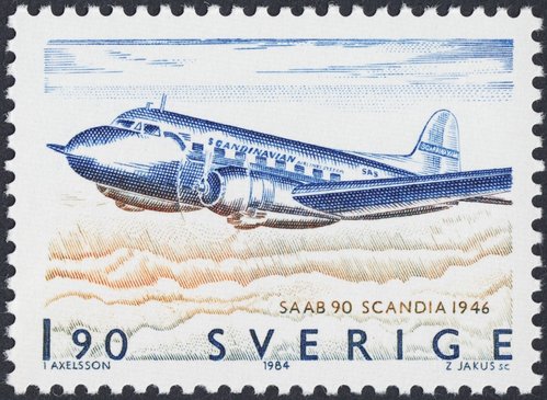 &quot;Saab-90 Scandia&quot;, 1946, un avión bimotor de transporte civil