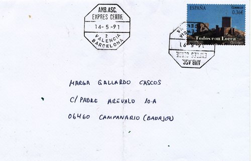 Ambulante. Valencia-Barcelona. 2. Amb. Asc. Expres Certif. 1991-05-14, aunque con sello del año 2012. Carta. Baja.jpg