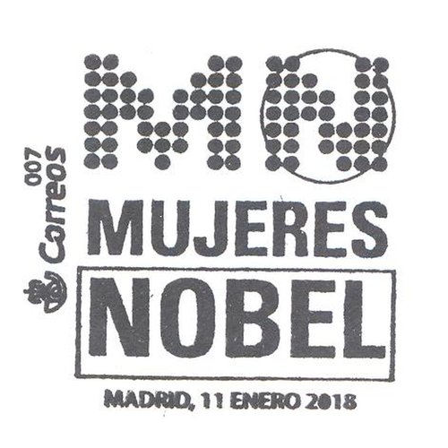 Madrid. 2017-01-11. Mujeres Nobel. Matasellos. Real.jpeg