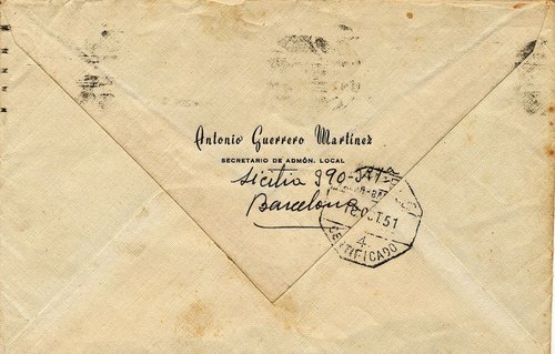 Ambulante. ...-Barcelona. Amb. 4. Certificado. 1951-10-18. Carta. Reverso. Baja.jpg