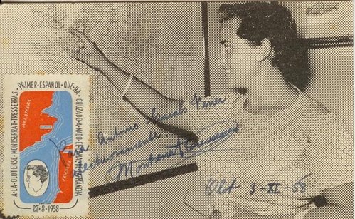 Tarjeta TRESSERRES, autografa