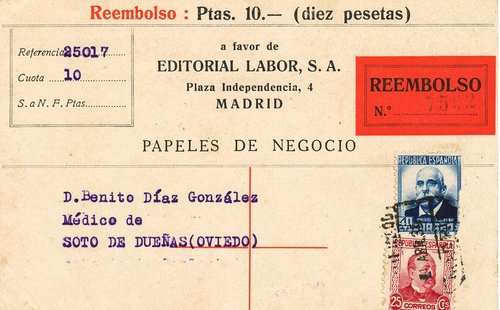 Ambulante. Santander-Oviedo. Amb. 3. Certificado. 1935-04-02. Tarjeta. Anverso. Baja.jpg