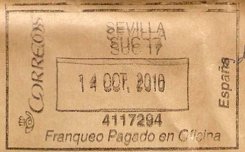 Franqueo Pagado Oficina - Recuadro - SEVILLA SUC. 17 14 OCT. 2010 4117294.jpg