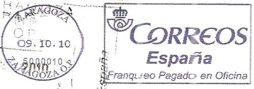 Franqueo Pagado Oficina - Rodillo tipo MON - ZARAGOZA 09.10.10 5000010 ZARAGOZA O.P.jpg