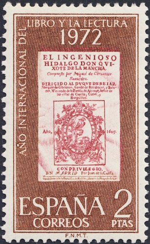 España, 1972, Año internacional del Libro. Grabado de Antonino Sánchez