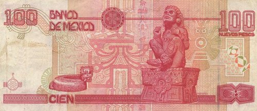 Reverso del billete, cuyo diseño concibió también y controló Peral