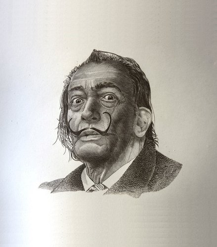 Grabado de Salvador Dalí, obra de Sergio Pilosio