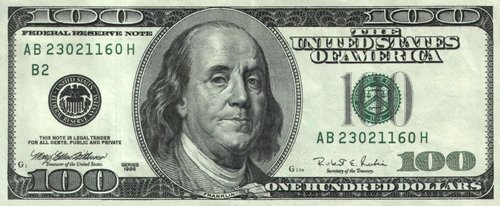 Hipschen grabó en 1992 el retrato de Franklin para este billete de Estados Unidos, puesto en circulación por primera vez en 1996