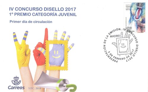 2018-02-05. Disello. Presentación. 2018-02-05. Categoría Juvenil. Sobre matasellado. Baja.jpeg