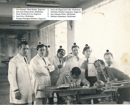 Grabadores y diseñadores de la FNMT, años 70