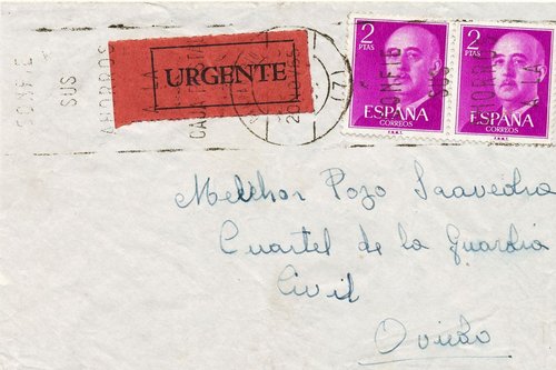 Ambulante. Extremadura. Ambulante. 8. Certificado. 1965-11-21. Carta. Anverso. Baja.jpg