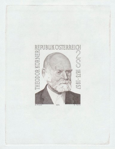 Prueba de estado del grabado de este retrato de Körner realizado por Toth