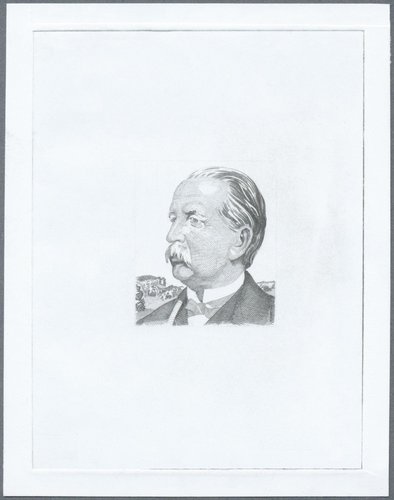 Prueba de estado de Alfred Nefe del soberbio grabado de Schöffel