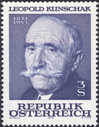 Austria, 1978, Leopold Kunschak. Diseño de Adalbert Pilch y grabado de Rudolf Toth