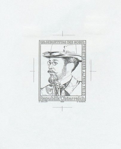 Prueba de estado de Gerhart Schmirl para el grabado de Alfred Fried
