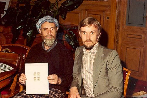 Friedensreich Hundertwasser, a la izquierda de la imagen, y Wolfgang Seidel