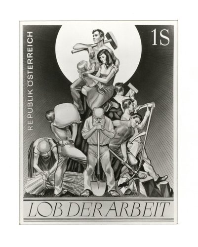 Diseño alternativo para el segundo sello diseñado por Stefferl, año 1964