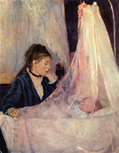 “La cuna” (Le berceau, 1872), de Berthe Morisot. Óleo sobre lienzo, 56 x 46 cm