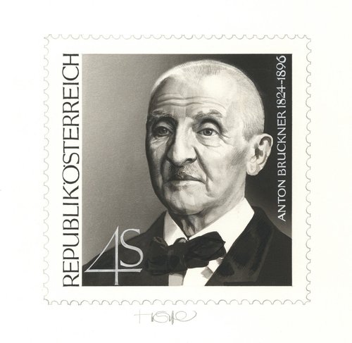 Otro diseño alternativo de Otto Stefferl para el sello de Bruckner