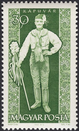 Hombre de Kapuvár. Sello grabado por Ferenc Gál