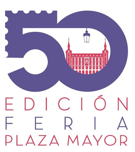 Madrid. 2018-04-19 al 22. 50 Feria Nacional del Sello. Logo 50 aniversario. Boceto. Baja.jpg