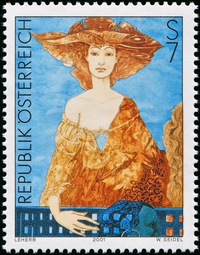 Austria, 2001, Arte moderno, Helmut Leherb (1933-1997). Diseño y grabado de Wolfgang Seidel. Huecograbado y calcografía
