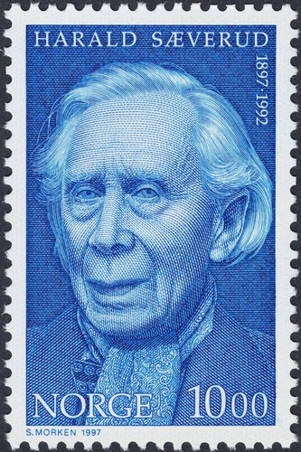 Noruega, 1997, Harald Sæverud. Retrato grabado por Sverre Morken