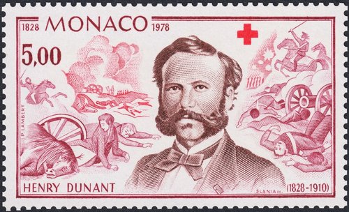 Mónaco, 1978, Henry Dunant. Diseño de Pierrette Lambert y grabado de Czeslaw Slania
