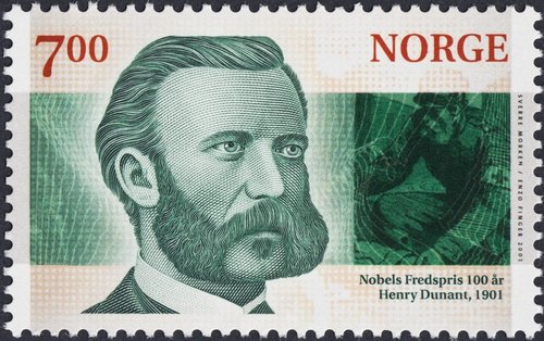 Noruega, 2001, Henry Dunat. Diseño de Enzo Finger y grabado del retrato de Sverre Morken