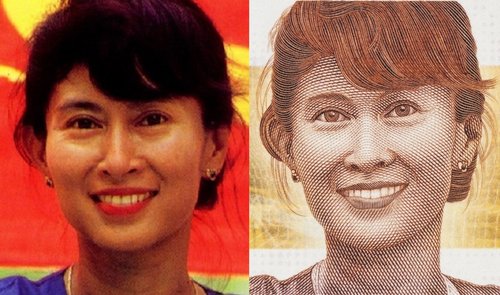 Aung San Suu Kyi idealizada por Sverre Morken