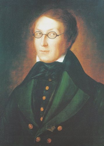 Retrato de Henrik Wergeland (1842), un óleo de Carl Peter Lehmann (1794-1876)