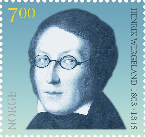 Diseño de formato cuadrado para el sello de Wergeland