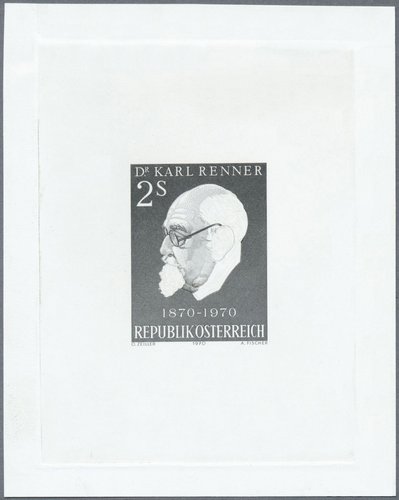 Prueba de estado de Alfred Fischer, del retrato grabado de Renner