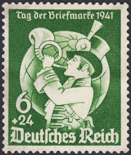 Alemania, 1941, Día del Sello. Diseño de Erich Meerwald. Impresión en huecograbado en la Staatsdruckerei de Viena